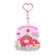 Sanrio Characters "Strawberry House" Keychain