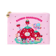 Sanrio Characters "Strawberry House" Flat Pouch