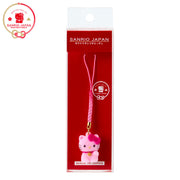 Hello Kitty ''Sanrio Japan" Flocked Netsuke Strap