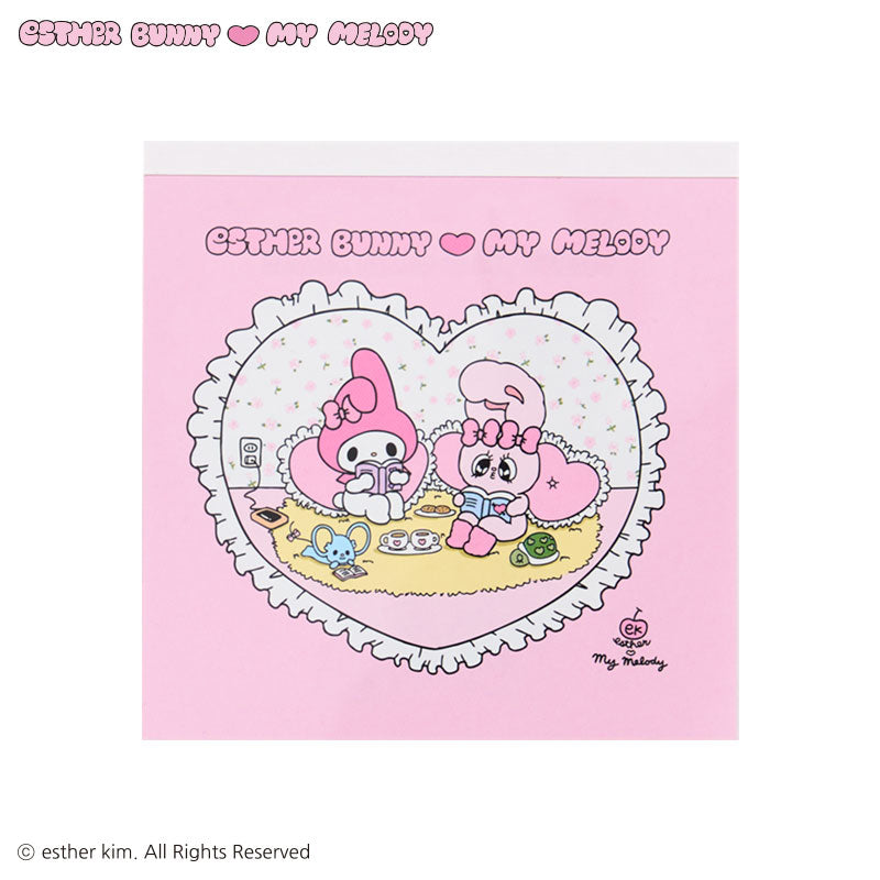 Esther Bunny & My Melody Square Memo [Pink]