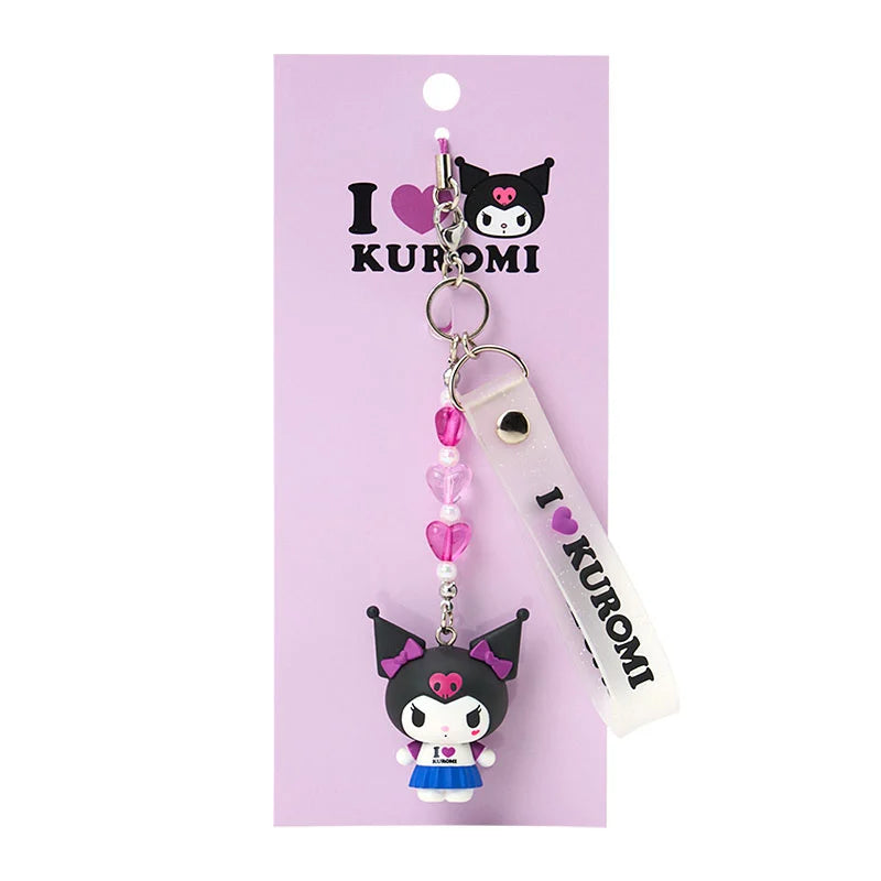 Pre Order Kuromi "I LOVE SANRIO CHARACTERS" Strap