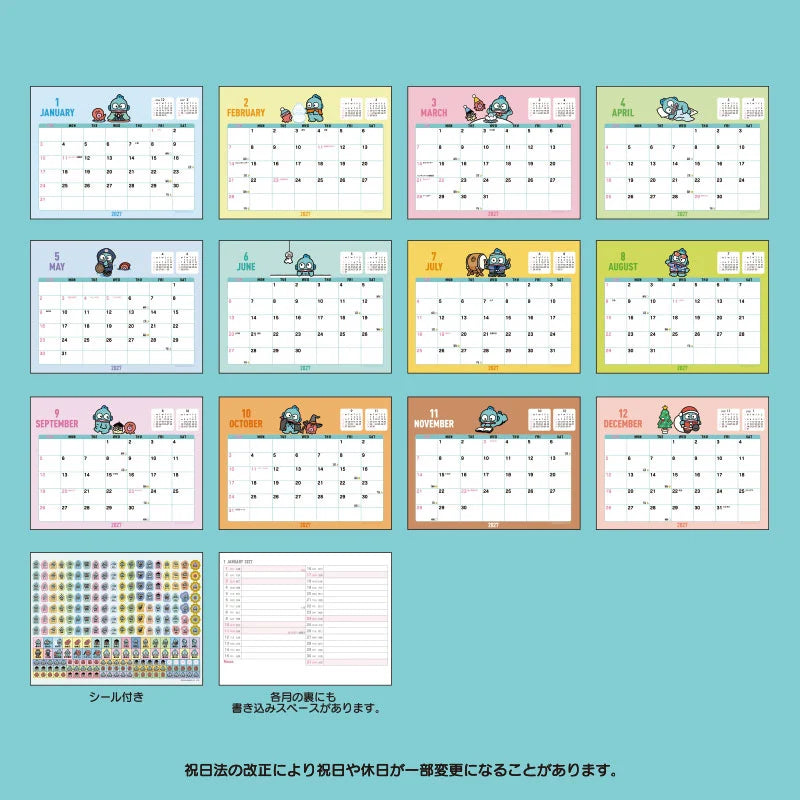 Hangyodon 2027 Desk Calendar