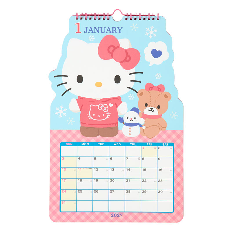 Hello Kitty 2027 Die Cut Large Wall Calendar