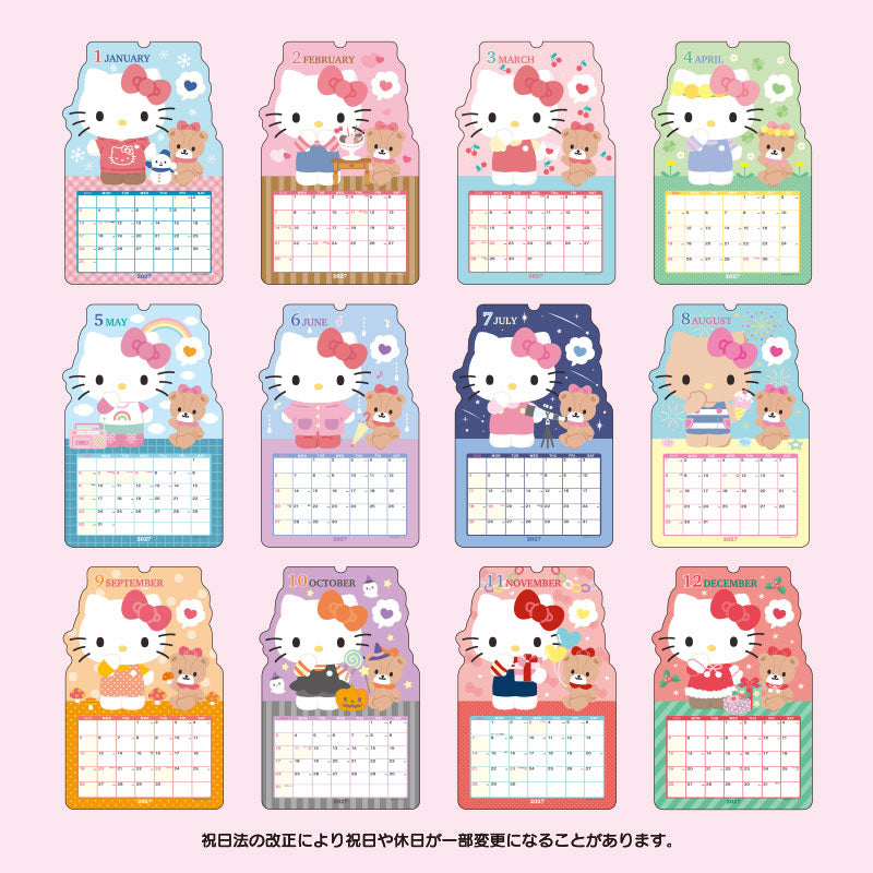 Hello Kitty 2027 Die Cut Large Wall Calendar