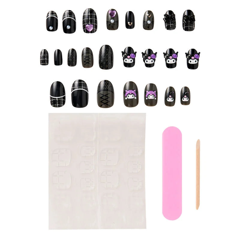 Pre Order Kuromi "Black Kuromi Mode" Nail Tips