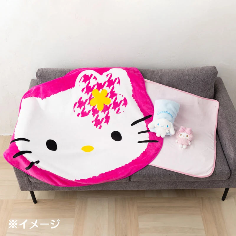 Hello Kitty Face Shaped Blanket [Brown]