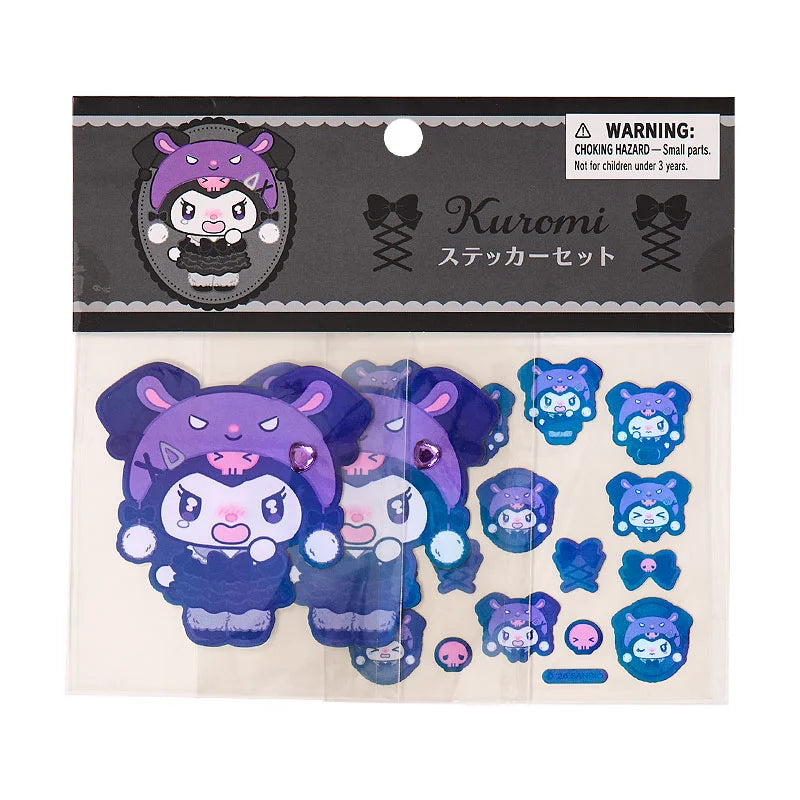 Pre Order Kuromi "Black Kuromi Mode" Sticker Set [Casual]