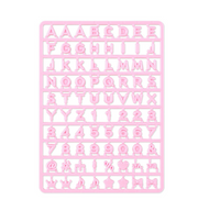 Pink English Alphabet Parts
