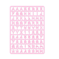 Pink English Alphabet Parts