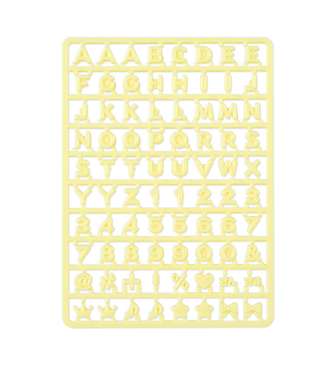 Yellow English Alphabet Parts